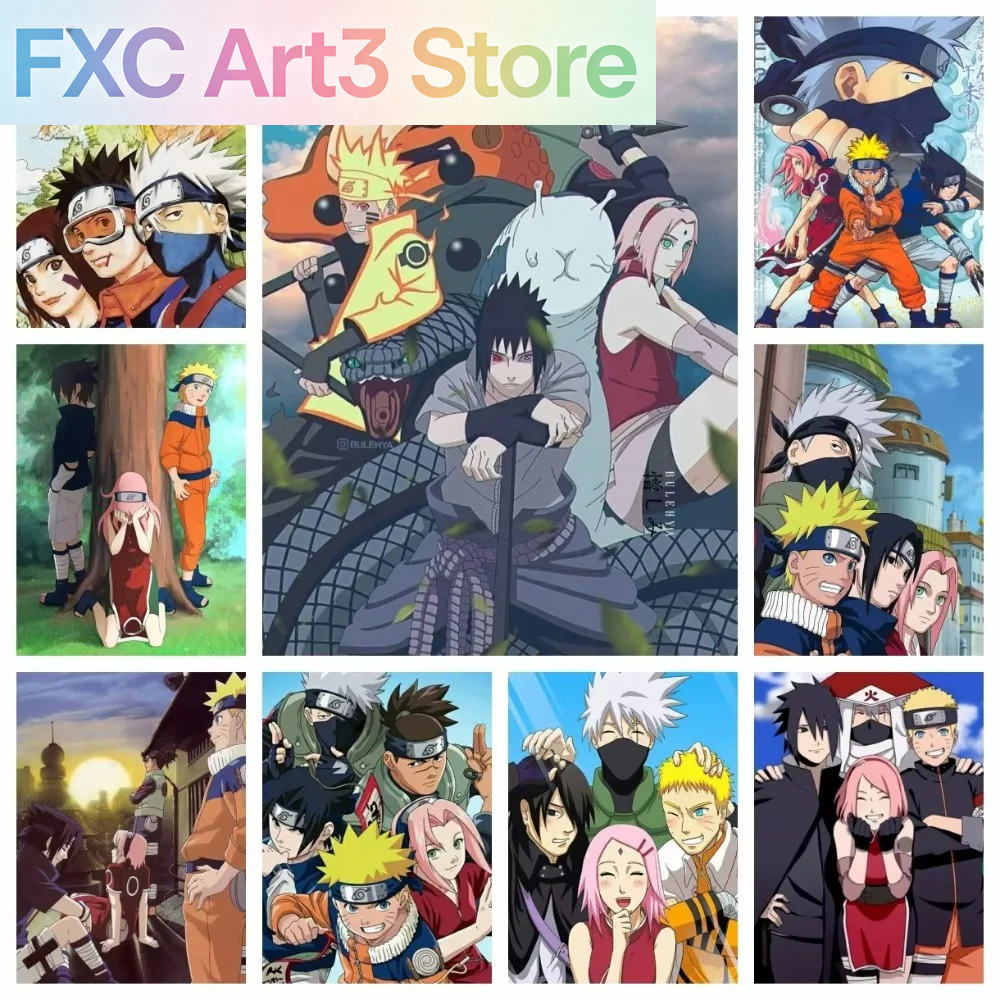 Embroidery Ideas - Frameless 1pc Naruto Class Seven New