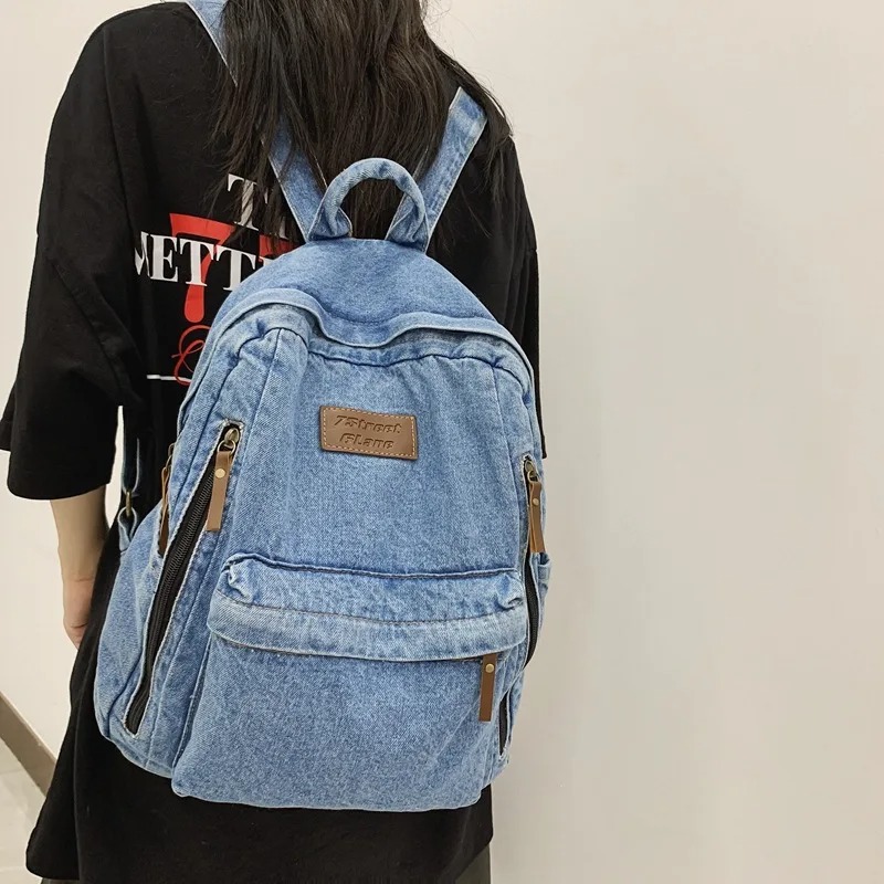 Denim Fashion Backpacks for Sc - Embroidery Jeans recension och pris
