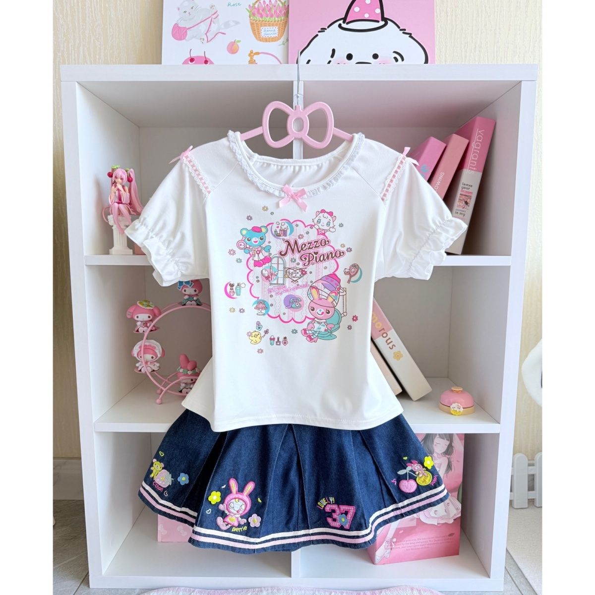Japanese Sweet Skirt Sets Summ - Embroidery Cotton Shirt recension och pris