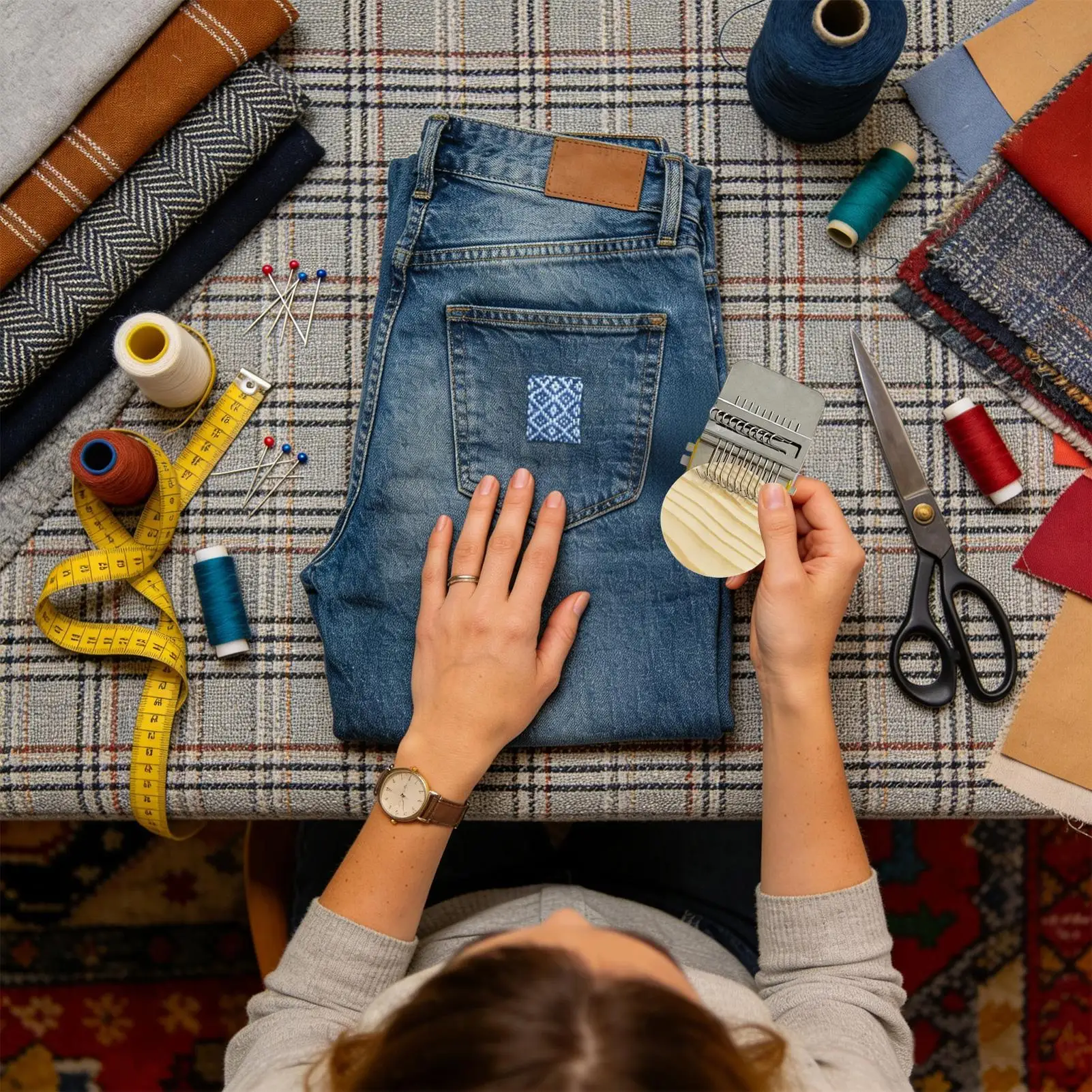 Darning Loom Patch Darning Sew - Embroidery Jeans recension och pris