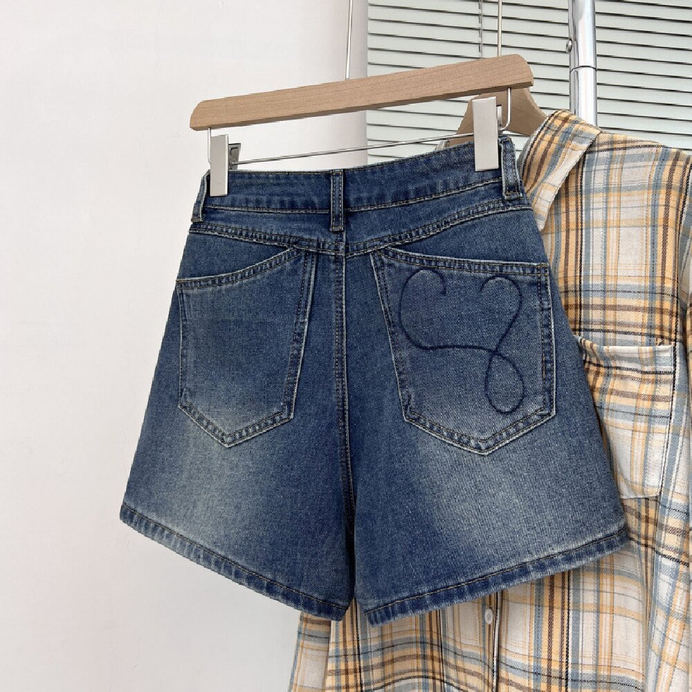 Vintage Embroidered Denim Shor - Embroidery Jeans recension och pris