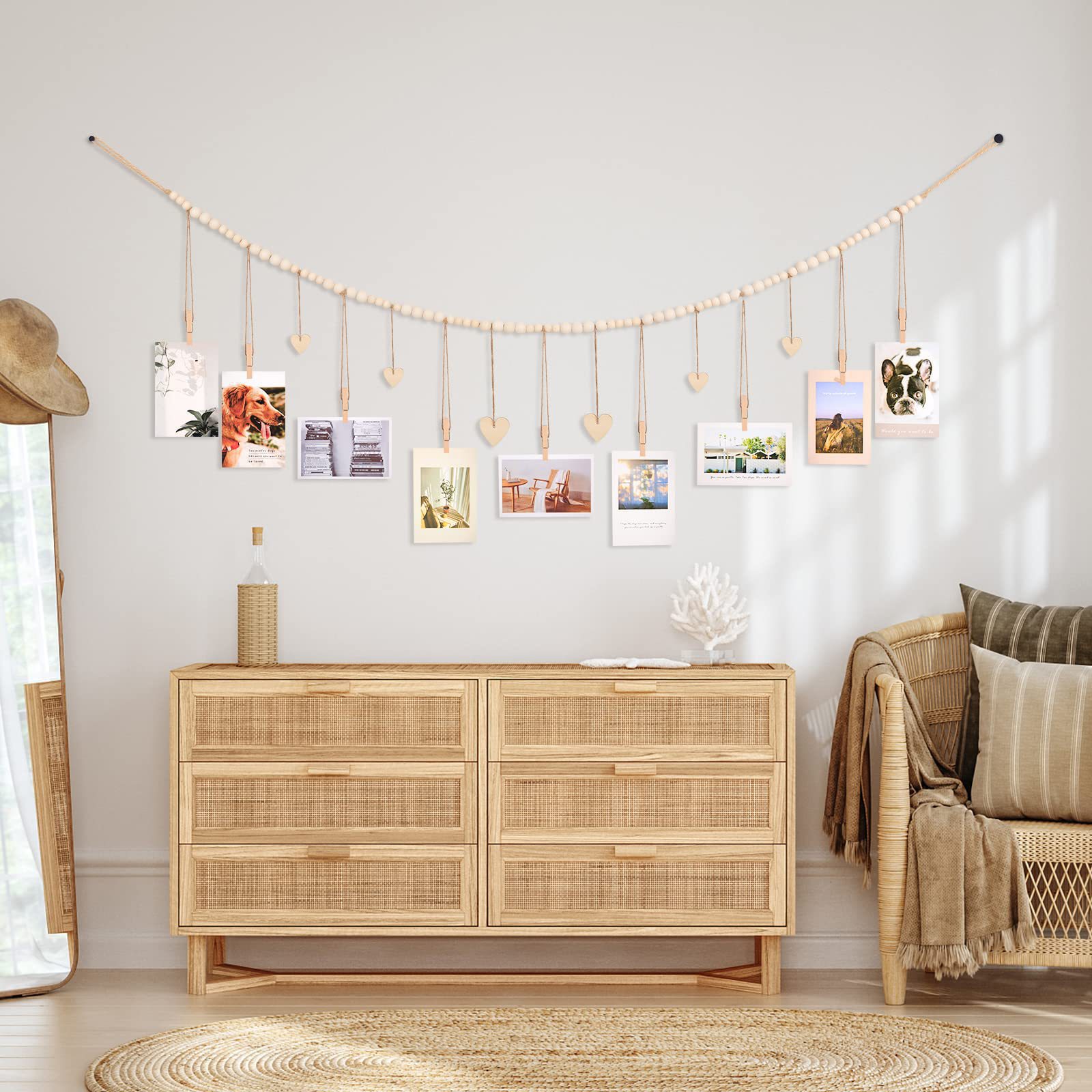 Hanging Photo Display Wall Dec - Frame Display Wood recension och pris