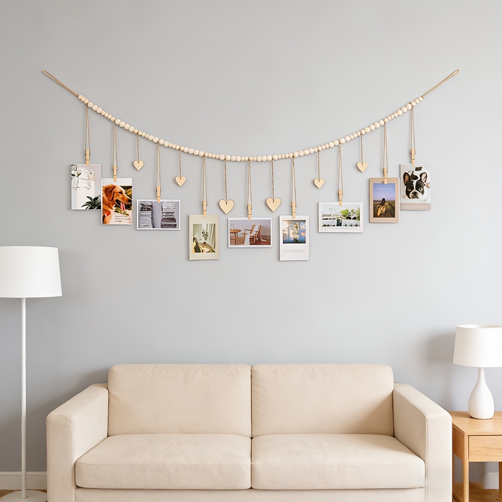 Hanging Photo Display Wall Dec - Frame Display Wood recension och pris
