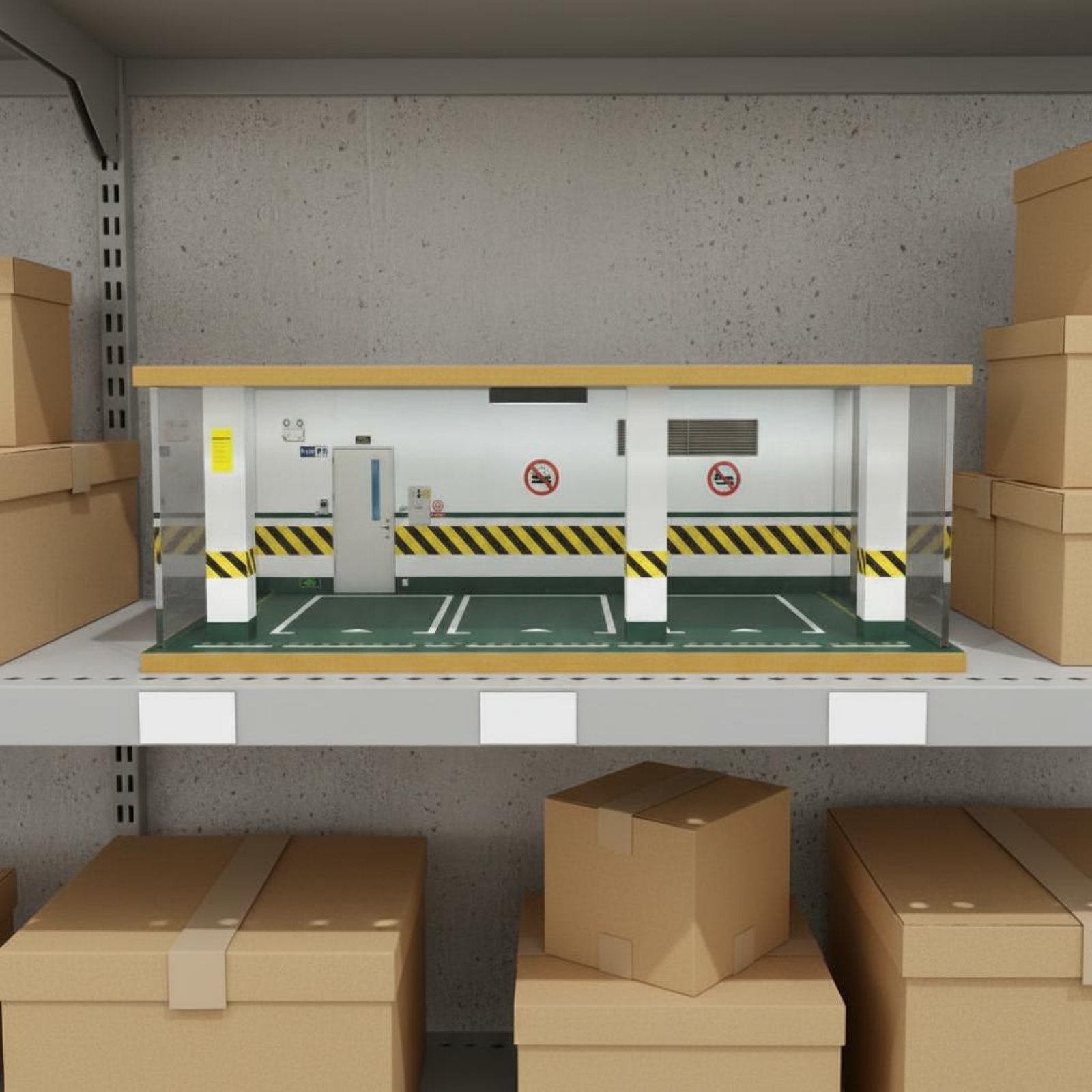 1:24 Scale Parking Garage Wood - Frame Display Wood recension och pris