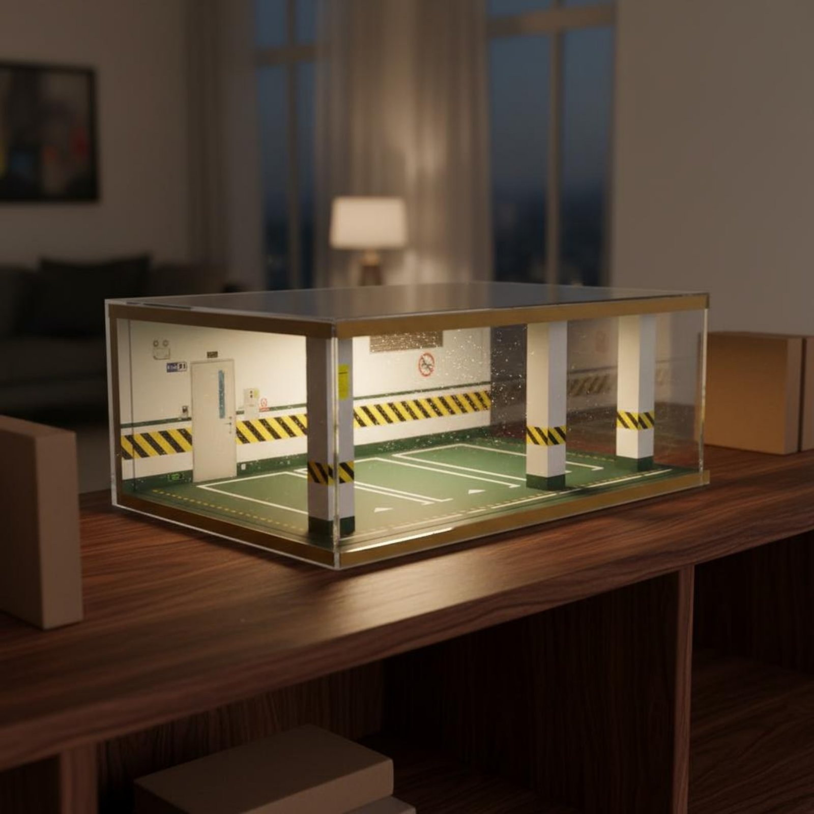 1:24 Scale Parking Garage Wood - Frame Display Wood recension och pris