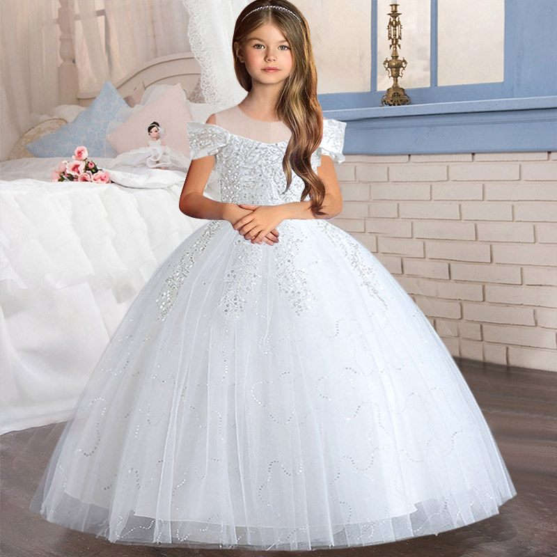 Flower Girl Dress Wedding Kids - Embroidery Jersey recension och pris