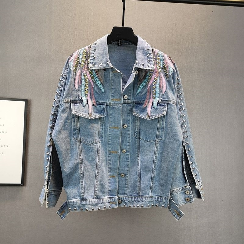 2026 New AutumnFashion Rivet W - Embroidery Jeans recension och pris