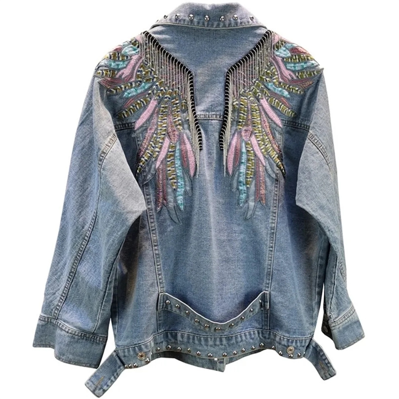 2026 New AutumnFashion Rivet W - Embroidery Jeans recension och pris