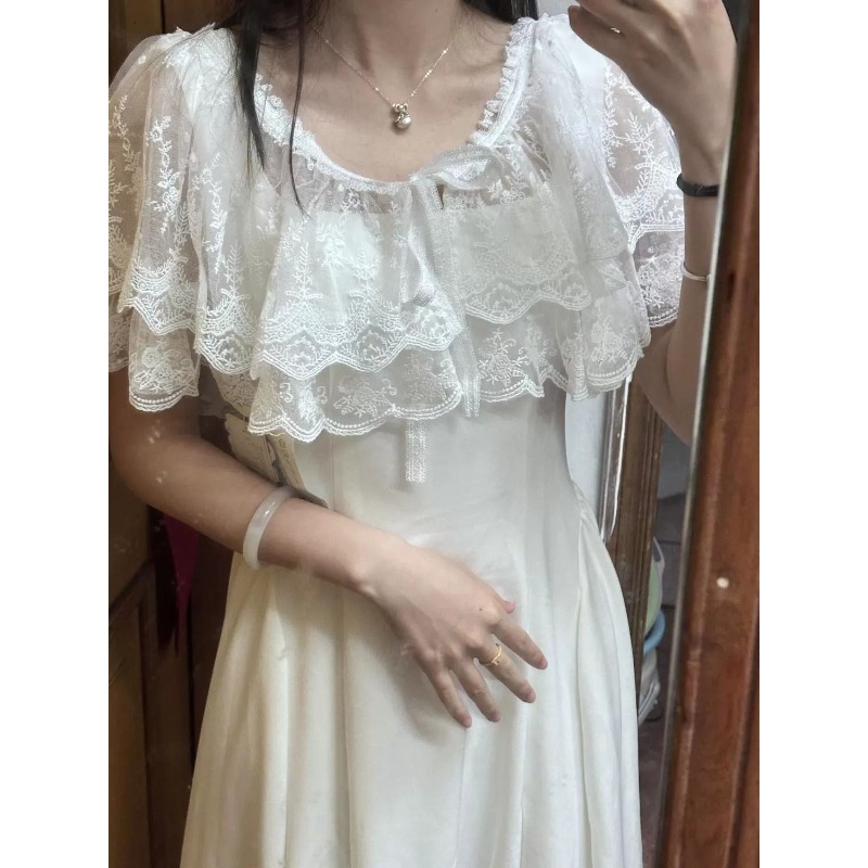 Blouse Cape Shawl Women's Lace - Embroidery Premium recension och pris