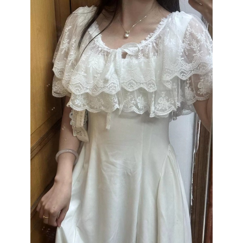 Blouse Cape Shawl Women's Lace - Embroidery Premium recension och pris