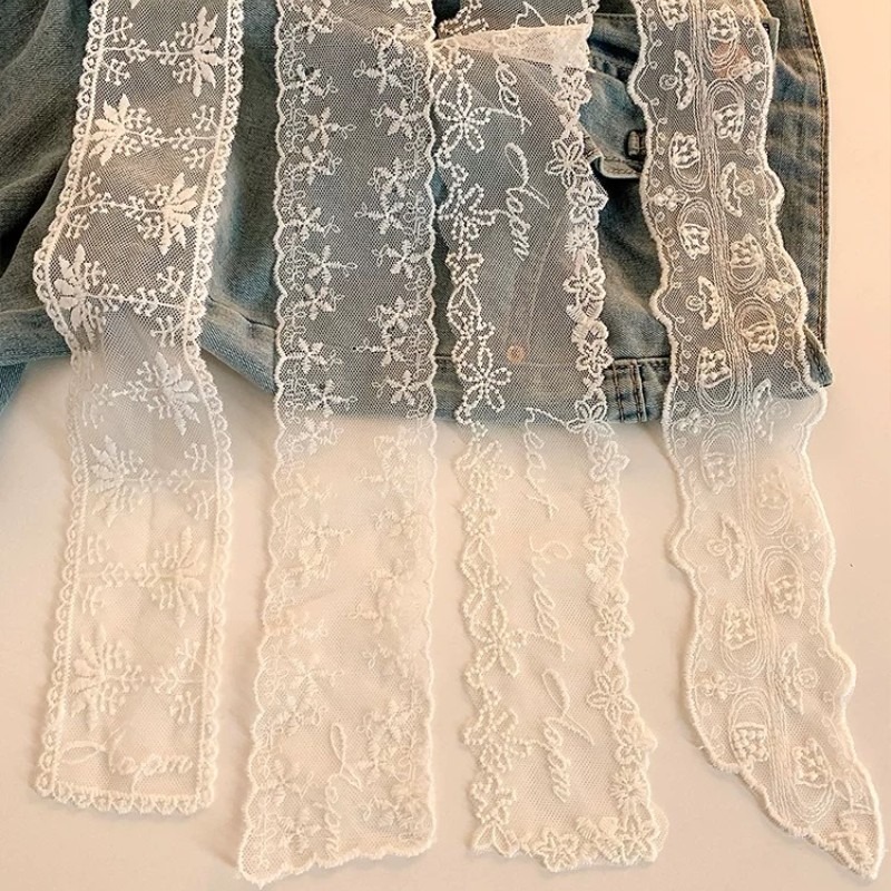 New Black White Long Lace Flow - Embroidery Premium recension och pris