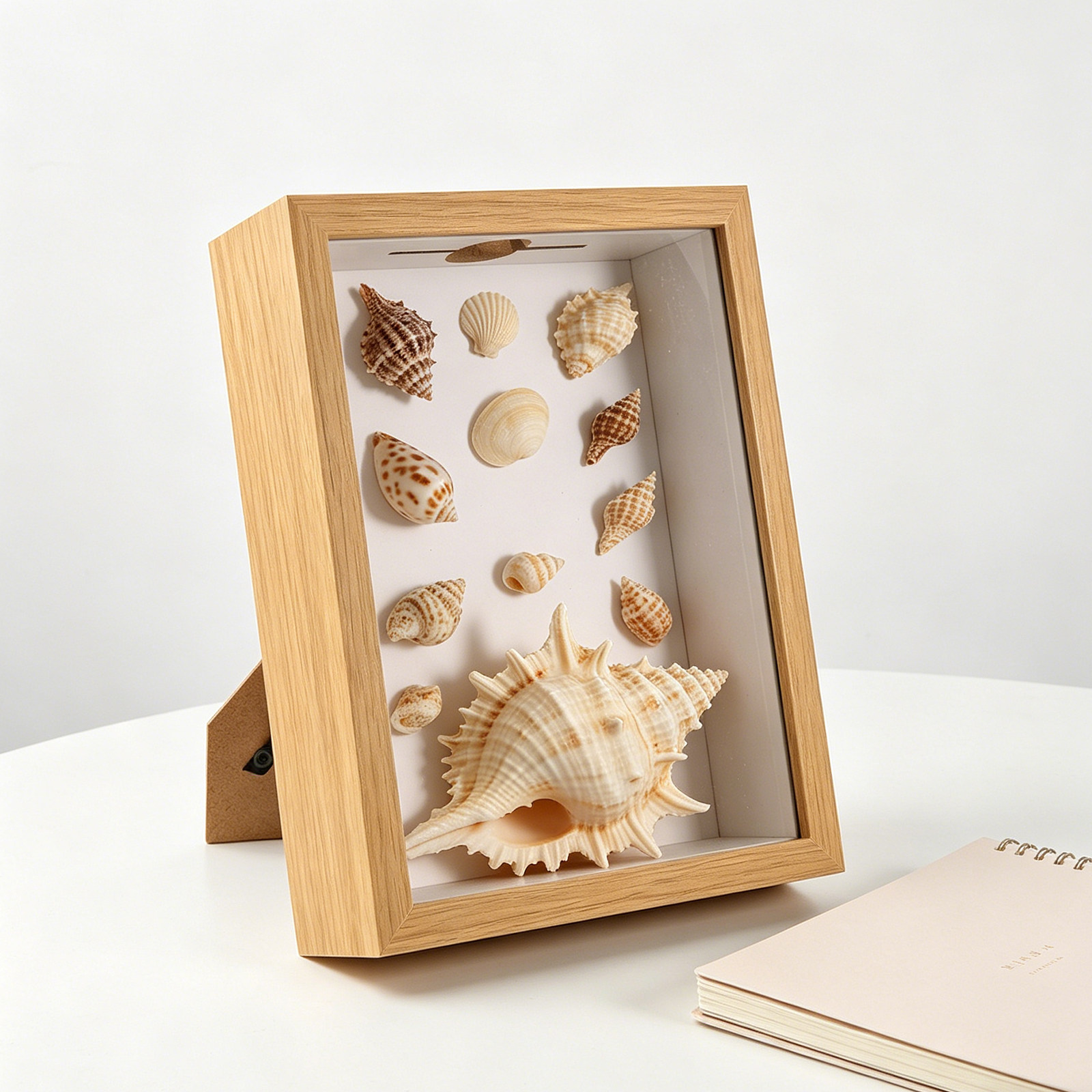 Shell Shadow Box Frame Rustic  - Frame Display Wood recension och pris