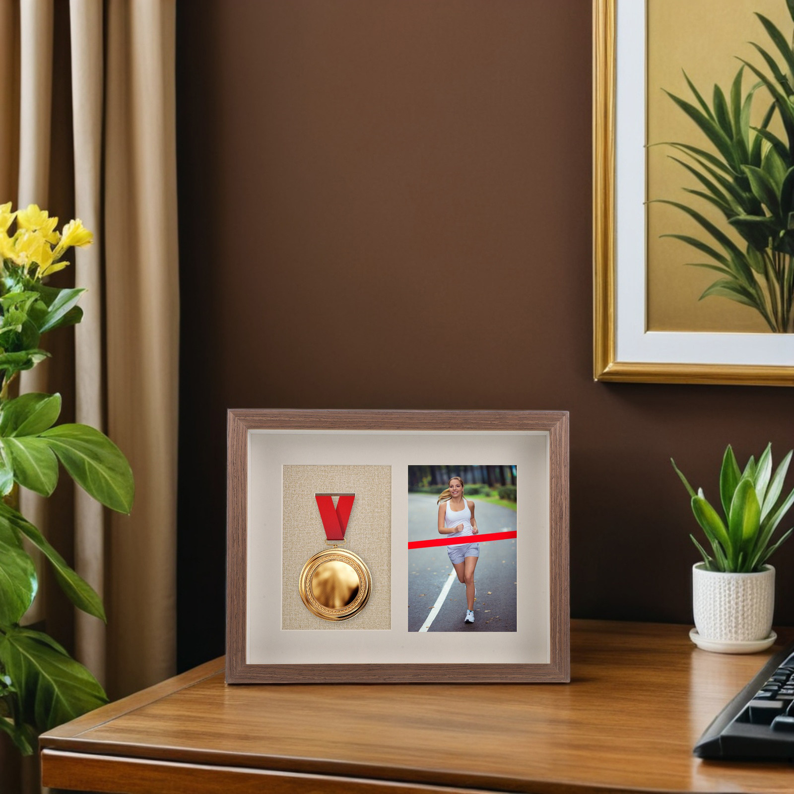 Wood Medal Display Frame 10 In - Frame Display Wood recension och pris