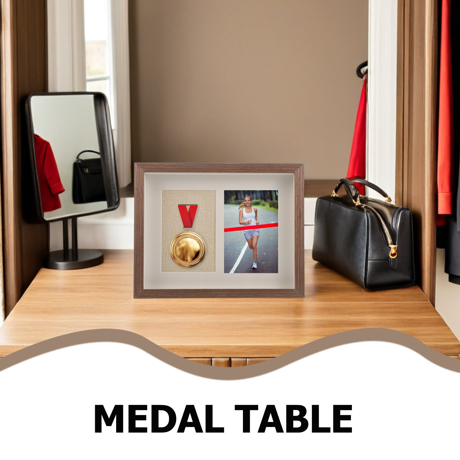 Wood Medal Display Frame 10 In - Frame Display Wood recension och pris