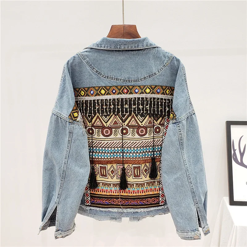 Embroidery Tassel Denim Jacket - Embroidery Jeans recension och pris