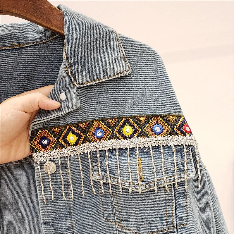 Embroidery Tassel Denim Jacket - Embroidery Jeans recension och pris