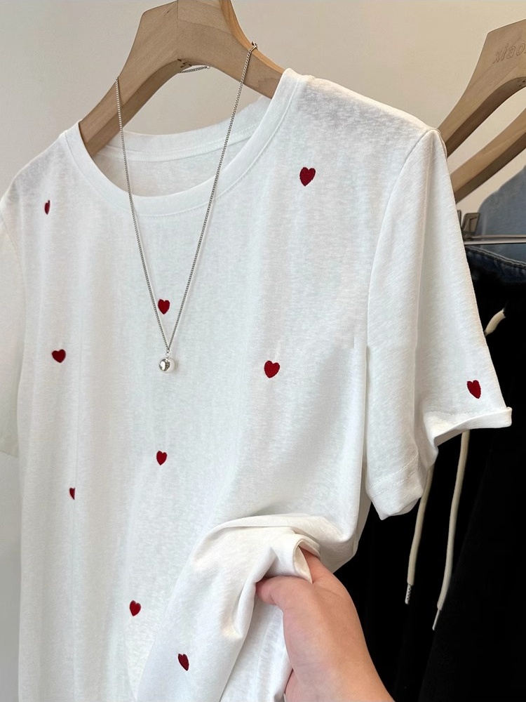 plus Size 240 Pounds Love Embr - Embroidery Cotton Shirt recension och pris