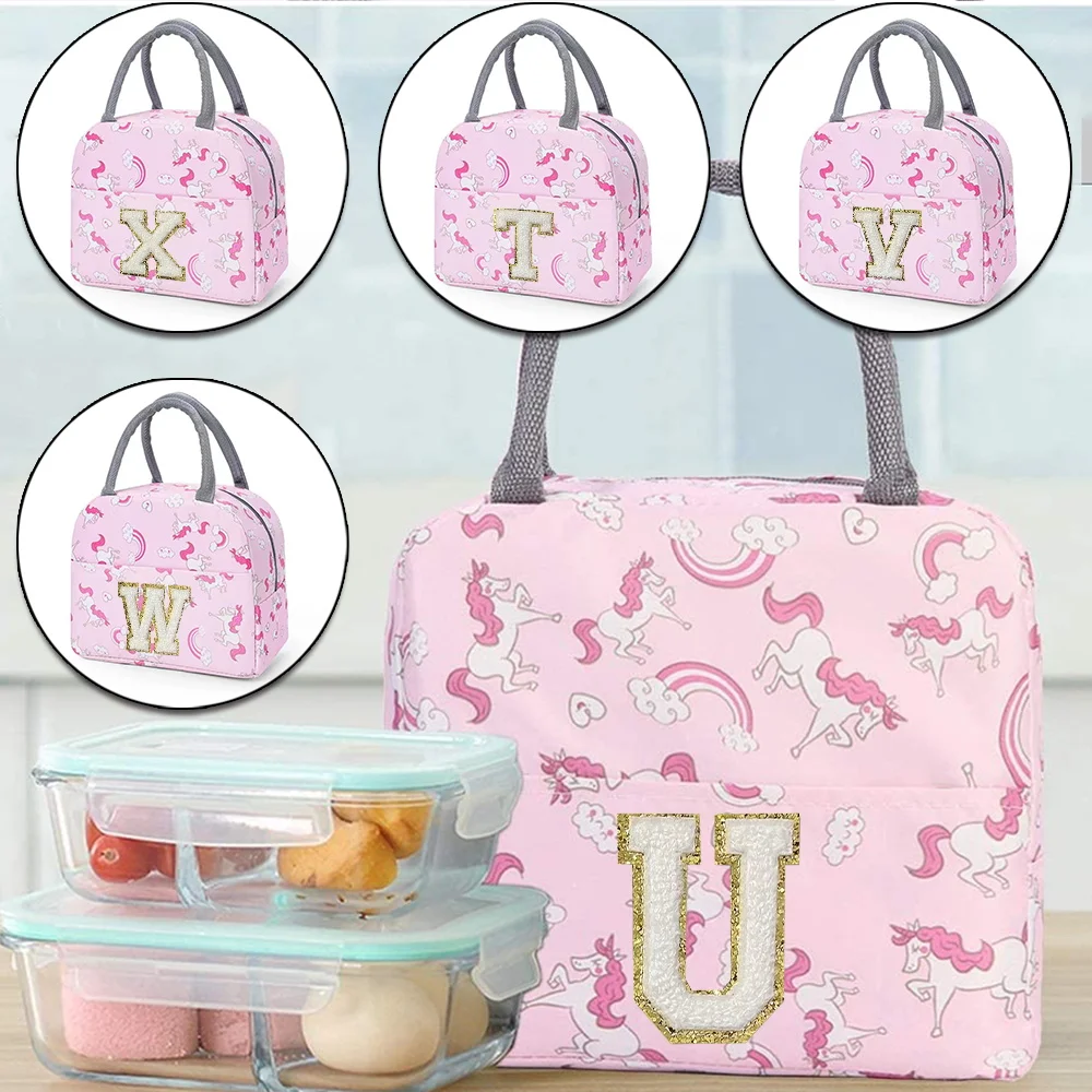 Insulation Lunch Bag Cute Unic - Embroidery Unicorn recension och pris