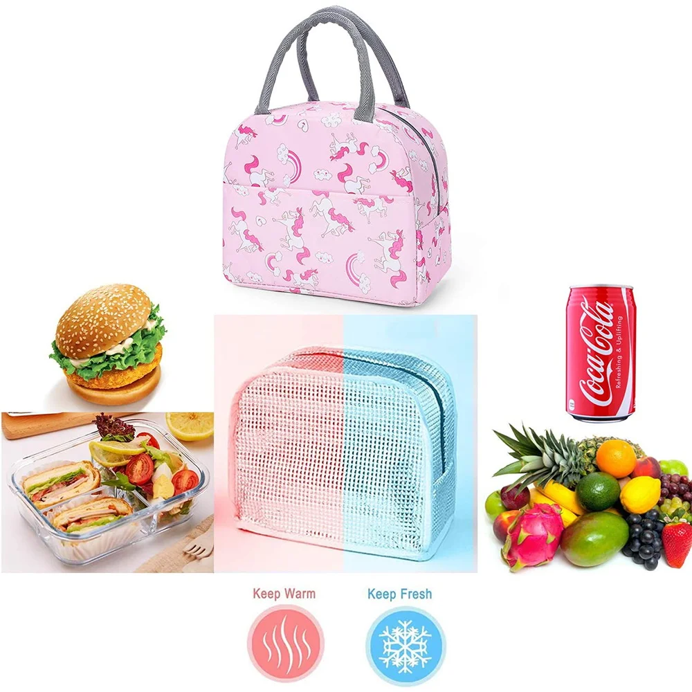 Insulation Lunch Bag Cute Unic - Embroidery Unicorn recension och pris