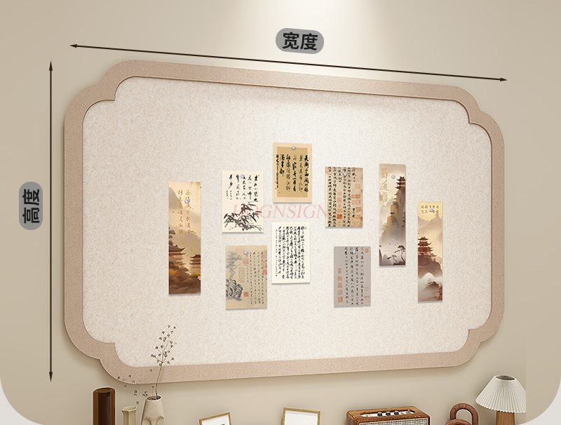 1pcs National style felt board - Frame Display Wood recension och pris