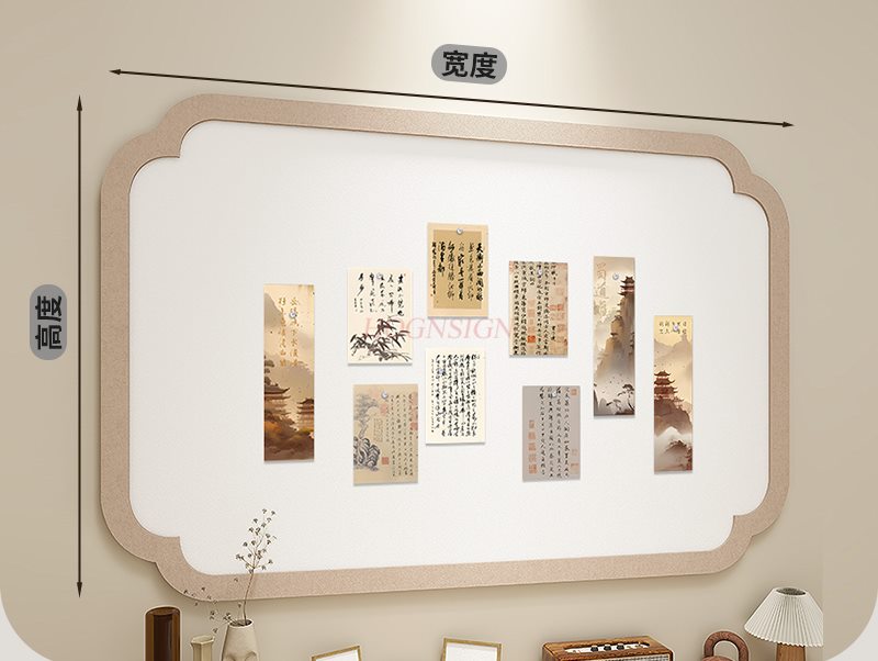 1pcs National style felt board - Frame Display Wood recension och pris