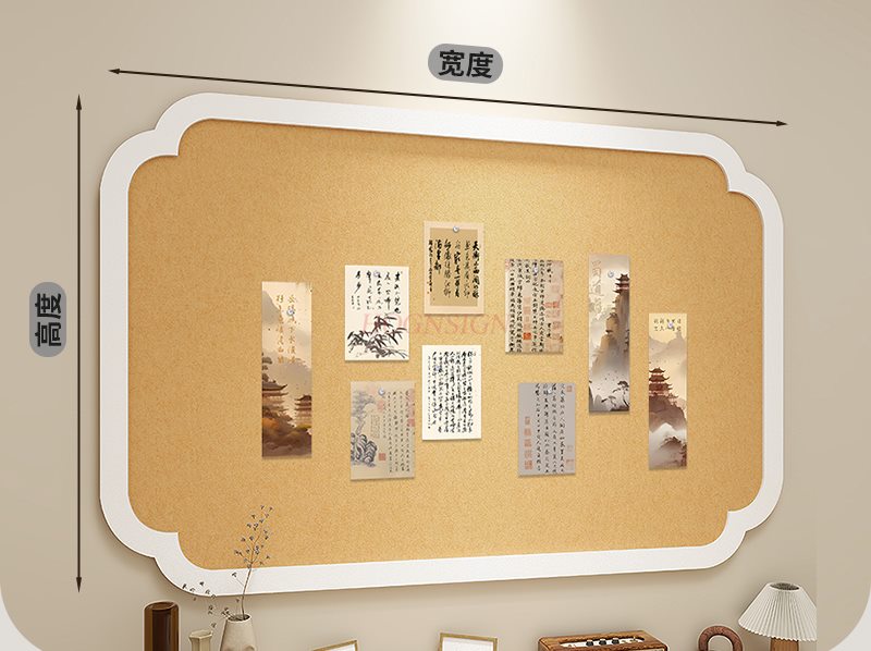1pcs National style felt board - Frame Display Wood recension och pris