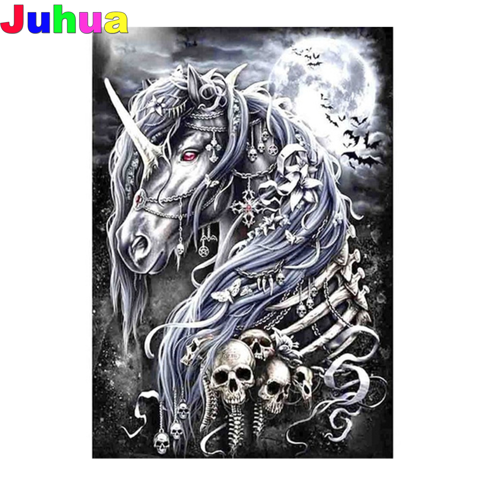 Skull unicorn Full drill Diamo - Embroidery Unicorn recension och pris