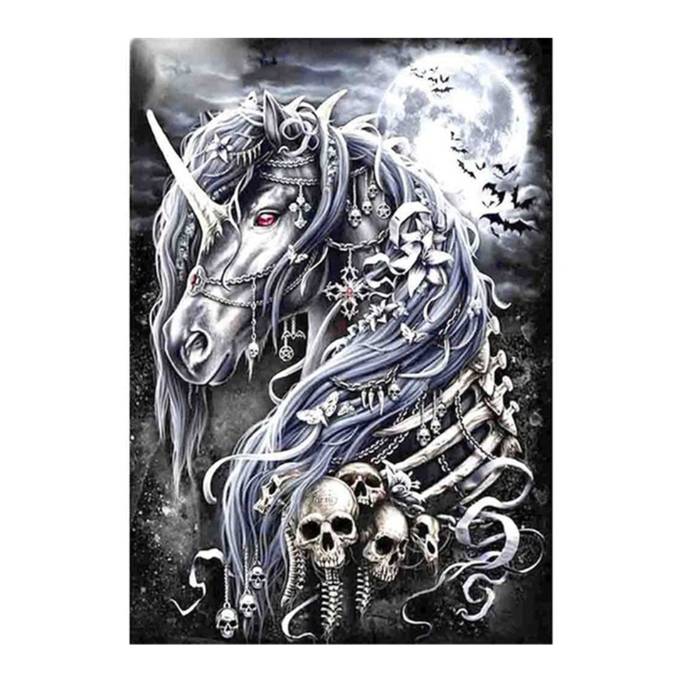 Skull unicorn Full drill Diamo - Embroidery Unicorn recension och pris