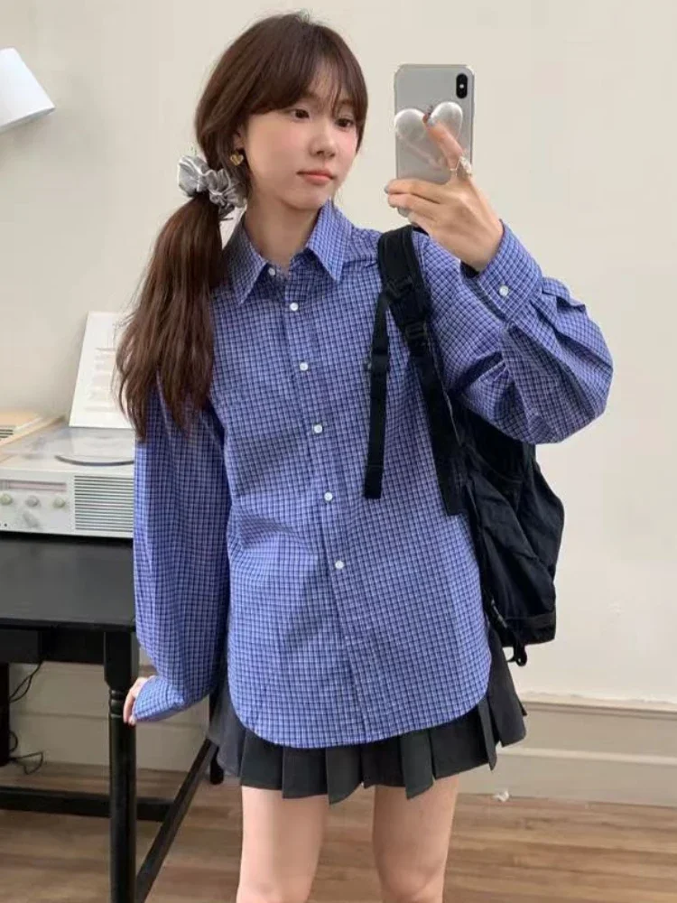 Vintage Blue Plaid Shirts for  - Embroidery Jersey recension och pris