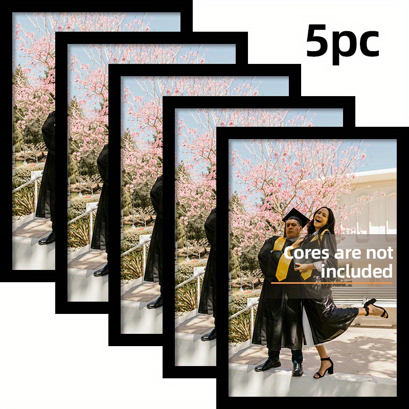 5-Piece Set A4 Black Wooden Ph - Frame Display Wood recension och pris