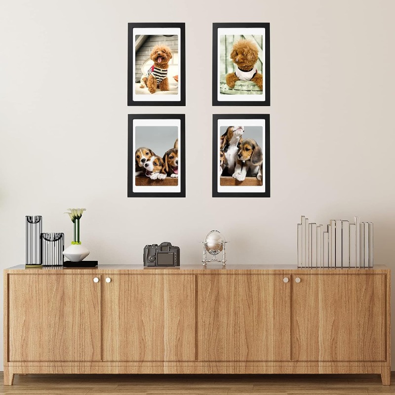5-Piece Set A4 Black Wooden Ph - Frame Display Wood recension och pris