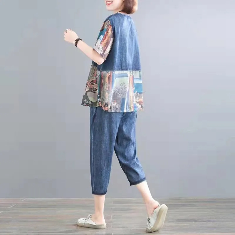 5XL Summer Women's Jeans Sets  - Embroidery Jeans recension och pris