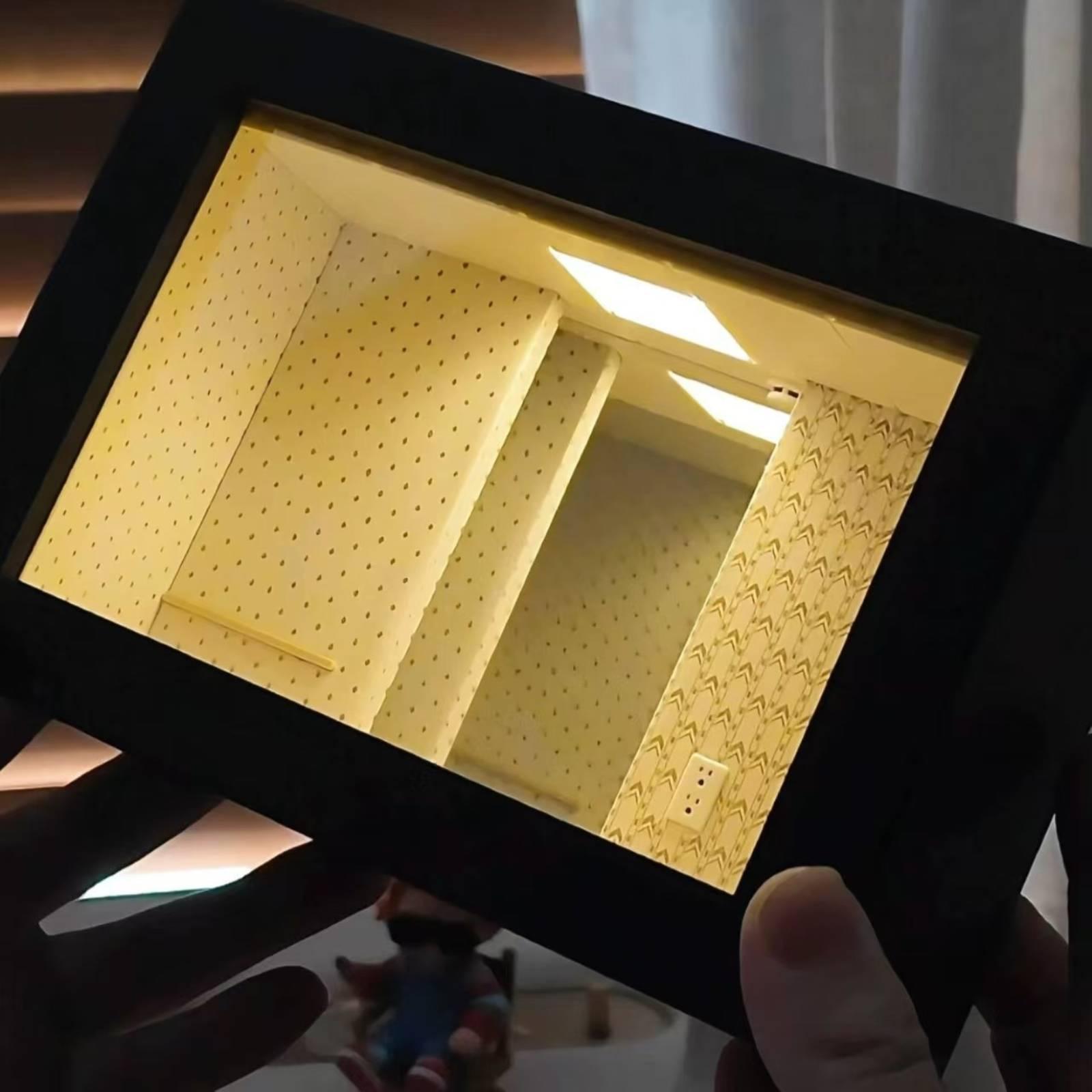 Wooden Shadow Box Endless Mirr - Frame Display Wood recension och pris