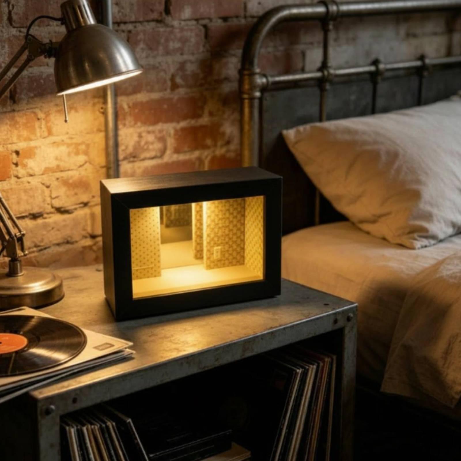 Wooden Shadow Box Endless Mirr - Frame Display Wood recension och pris