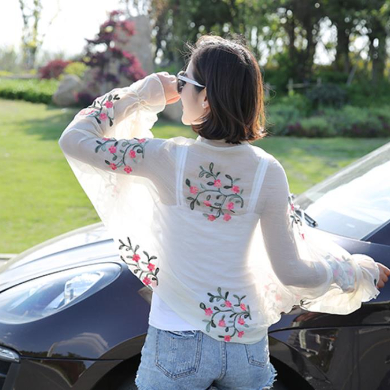 2025 Summer New Women Long Cas - Embroidery Cotton Shirt recension och pris