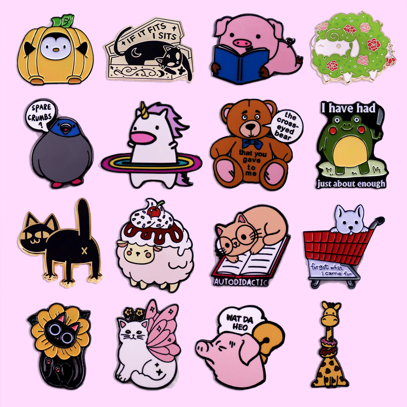 Cute Animal Enamel Pin Kawaii  - Embroidery Unicorn recension och pris
