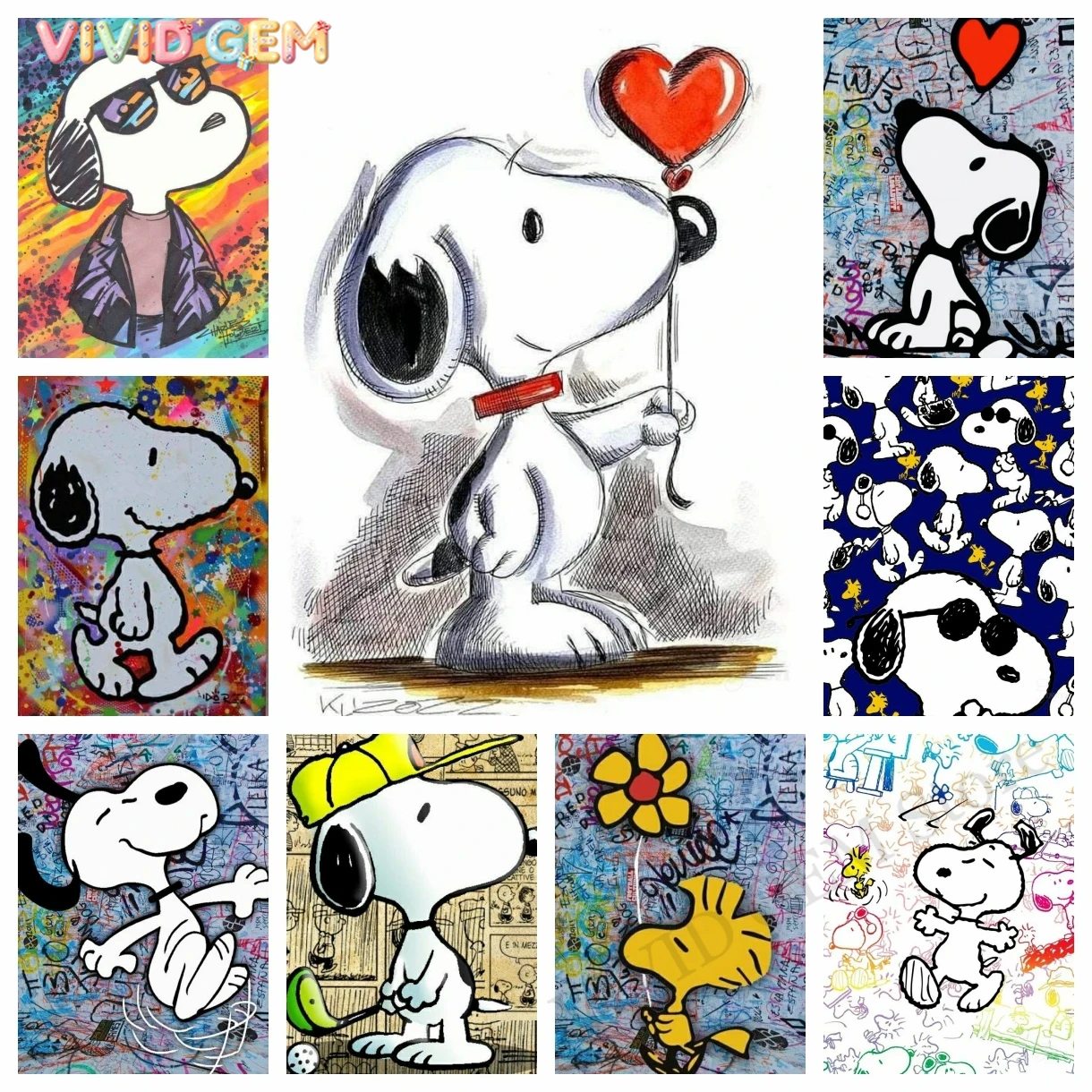 VIVID GEM Kawaii Graffiti Snoo - Embroidery Ideas recension och pris