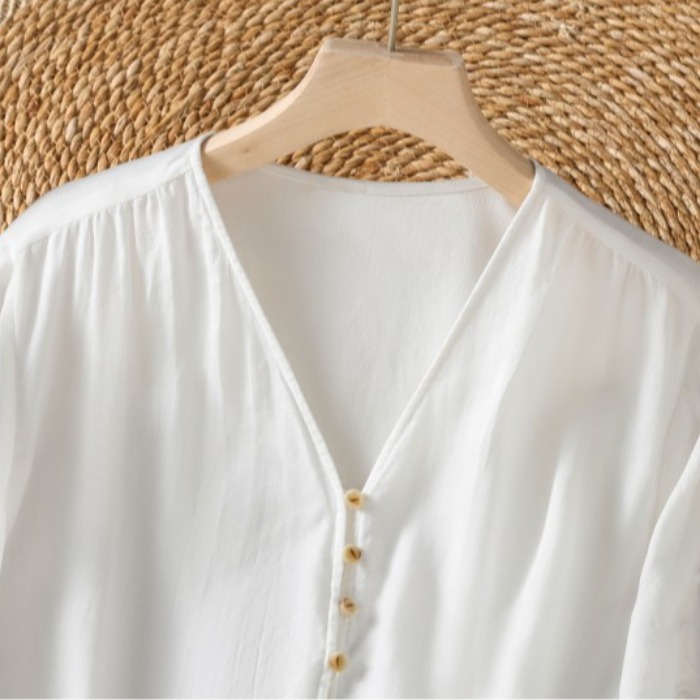 Design Casual Cotton Linen Hol - Embroidery Cotton Shirt recension och pris