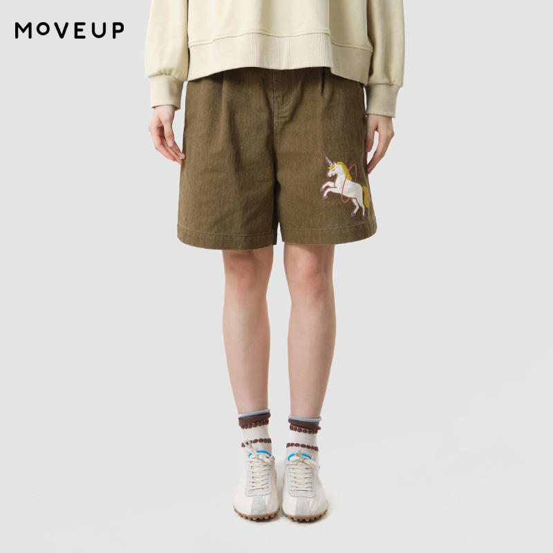 MOVEUP Women's Casual Shorts 2 - Embroidery Unicorn recension och pris