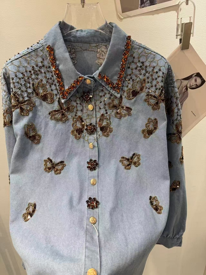 Luxury Style Denim Jacket For  - Embroidery Jeans recension och pris
