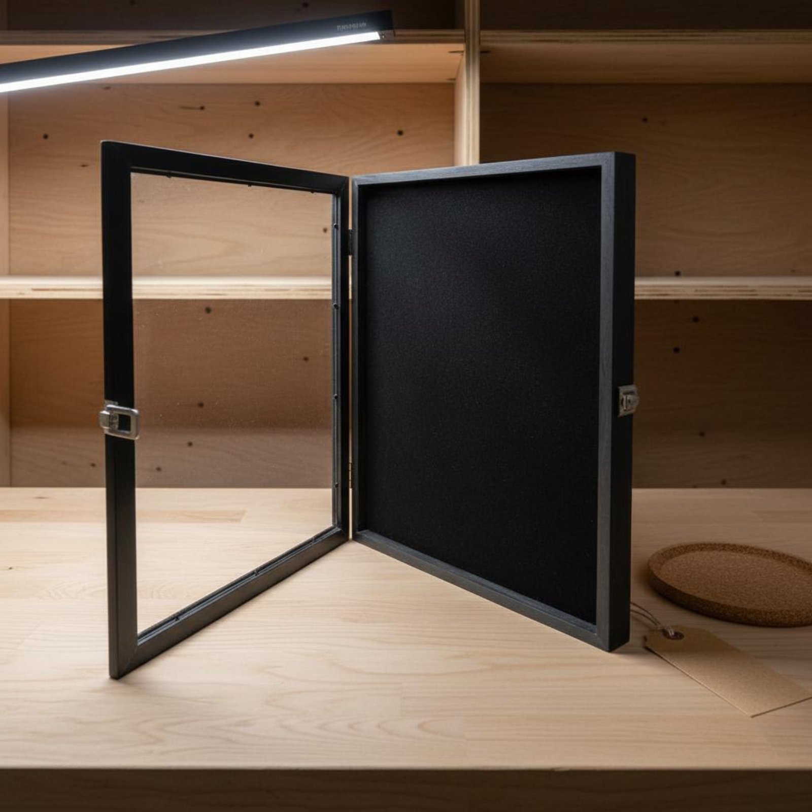 Badge Display Frame Transparen - Frame Display Wood recension och pris