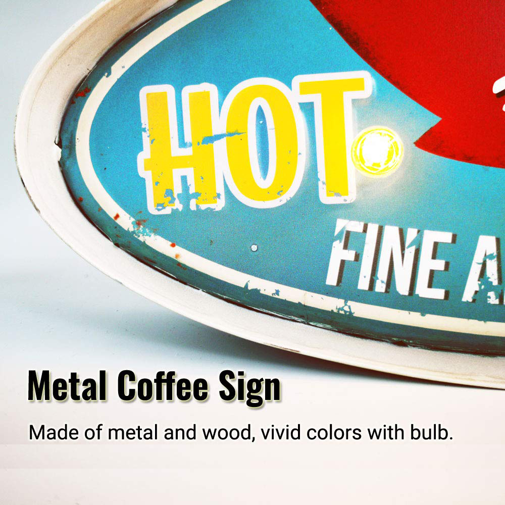 Metal Light Up Coffee Sign, Re - Embroidery Studio recension och pris