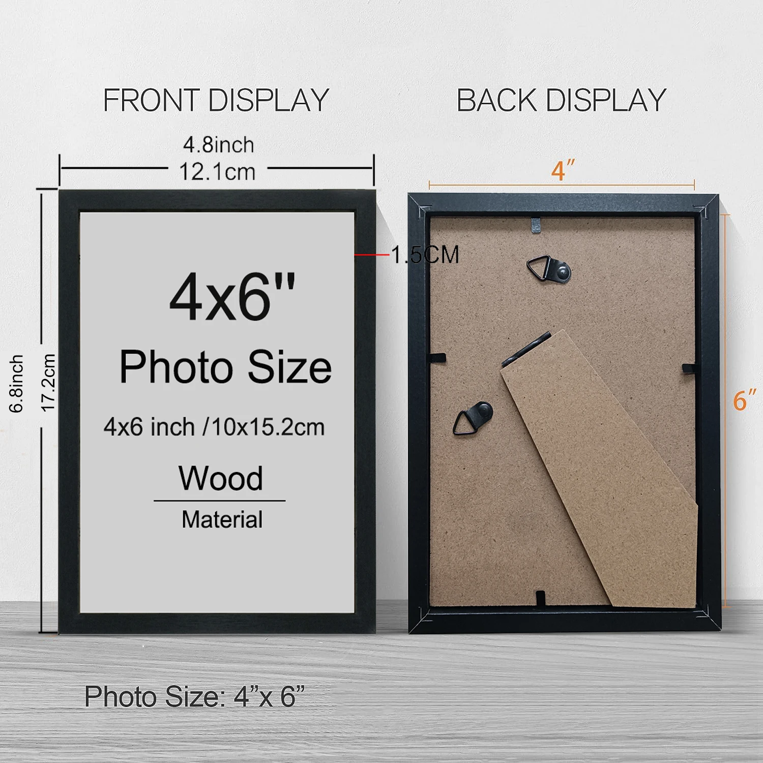 4x6IN 14pcs/Set Picture Frames - Frame Display Wood recension och pris